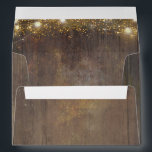 Rustic Country String Lights Wood Distressed Envelope<br><div class="desc">Rustic distressed wood texture and string of lights accent envelopes</div>