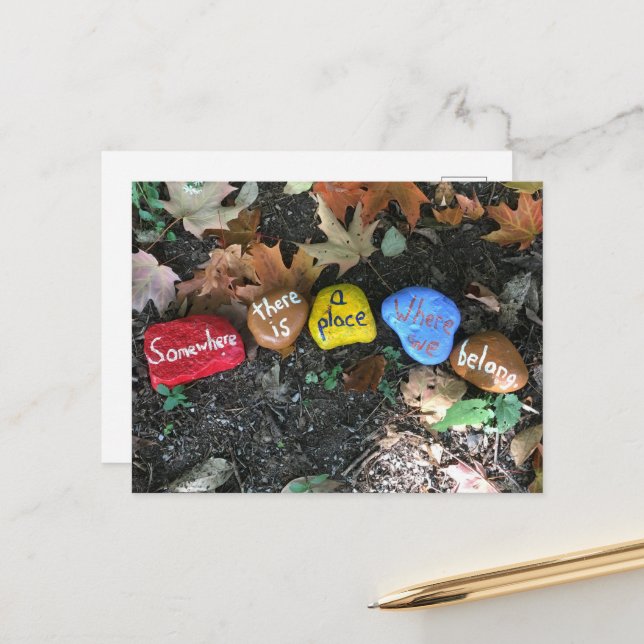 Rustic Country Style New Home Announcement Postcard (Front/Back In Situ)