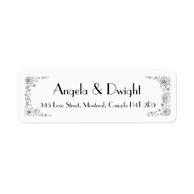 Rustic country-style wedding label (Front)