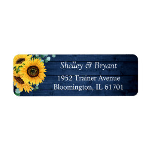 Navy Blue Return Address Labels | Zazzle
