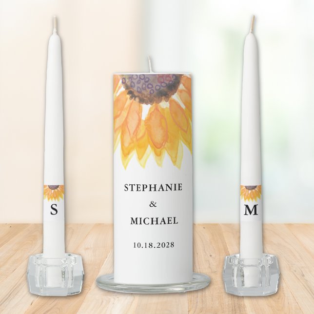 Rustic Country Sunflower Unity Candle Set (Creator Uploaded)