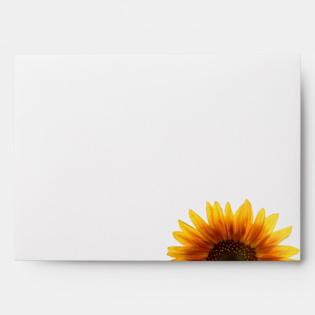 Rustic Country Sunflower Wedding Envelope (Front)