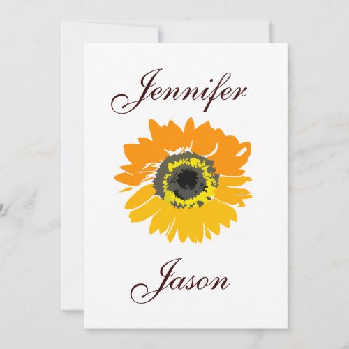 Rustic Country Sunflower Wedding Invitations