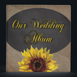 Rustic Country Sunflower Wedding Photo Album Binder<br><div class="desc">This is a beautiful custom wedding binder to help you organize your big day. Personalize it any way you wish.</div>