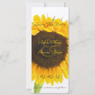 Rustic Country Sunflower Wedding Save the Dates Date