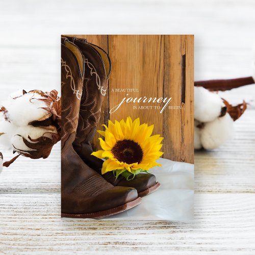 Country Sunflower Wedding Invitation