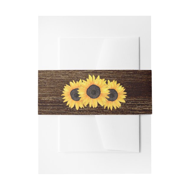 Rustic Country Sunflowers Belly Band (Front Example)