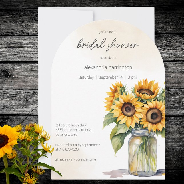 Rustic Country Sunflowers Bridal Shower  Invitation (Creator Uploaded)
