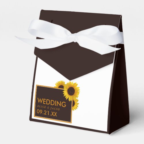 Rustic Country Sunflowers _ Floral Wedding Favor Boxes