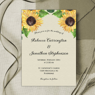 Rustic Country Sunflowers Wedding