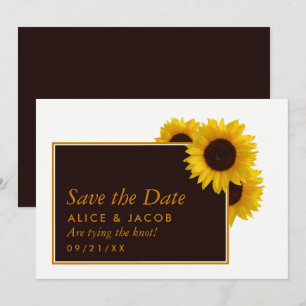 Rustic Country Sunflowers - Wedding Save The Date