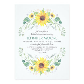 sunflower bridal shower invitations