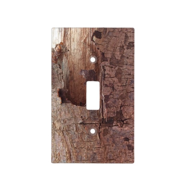 Rustic Country Tree Wood Light Switch Cover (Front)