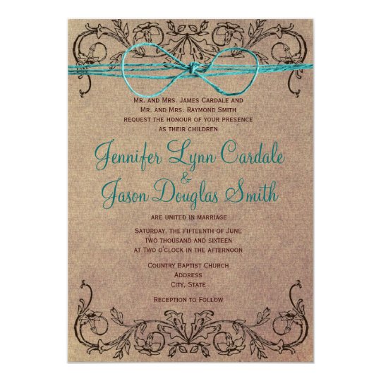 Rustic Brown Wedding Invitations 10