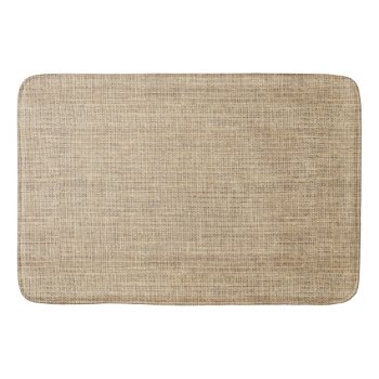 Rustic Country Vintage Burlap Bath Mat by allpattern at Zazzle