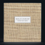 Rustic Country Vintage Burlap Binder<br><div class="desc">Rustic Country Vintage Burlap</div>