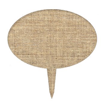 Rustic Country Vintage Burlap Cake Topper by allpattern at Zazzle