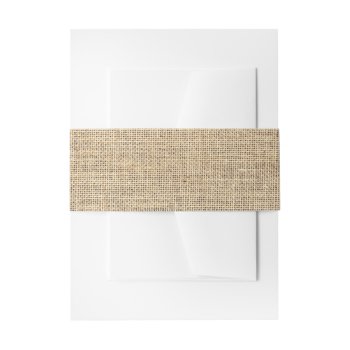 Rustic Country Vintage Burlap Invitation Belly Band by allpattern at Zazzle