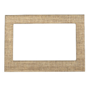 Rustic Country Vintage Burlap Magnetic Frame