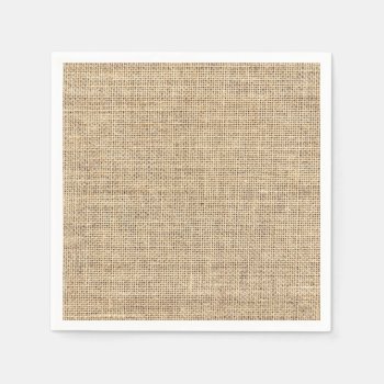 Rustic Country Vintage Burlap Paper Napkins by allpattern at Zazzle