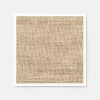 Rustic Country Vintage Burlap Paper Napkins by allpattern at Zazzle