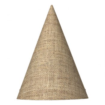 Rustic Country Vintage Burlap Party Hat by allpattern at Zazzle
