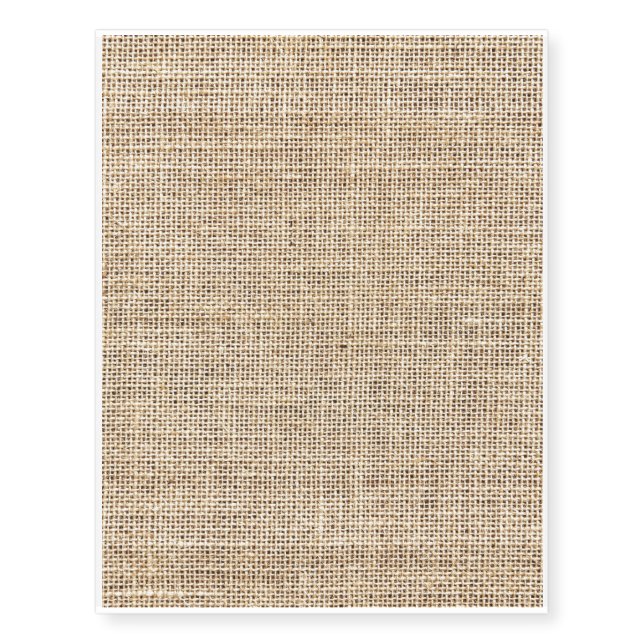 Rustic Country Vintage Burlap Temporary Tattoos (Front)