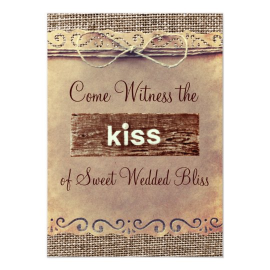 Rustic Country Vintage Burlap Wedding Invitations Zazzle Com