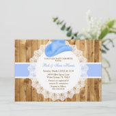 Rustic Country Vintage Camo Baby Shower Invite (Standing Front)