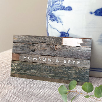 Rustic Country Vintage Reclaimed Wood Nature Business Card by sm_business_cards at Zazzle