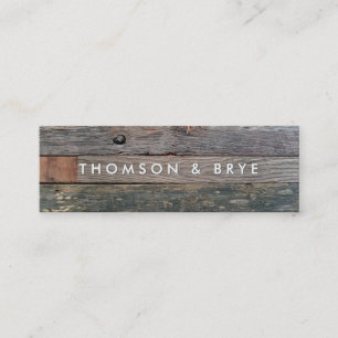 Rustic Country Vintage Reclaimed Wood Nature Mini Business Card