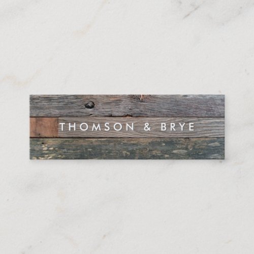 Rustic Country Vintage Reclaimed Wood Nature Mini Business Card