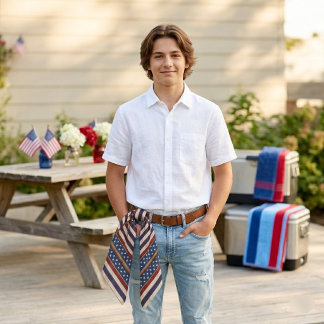 Rustic Country Vintage Stars & Stripes Patriotic Bandana