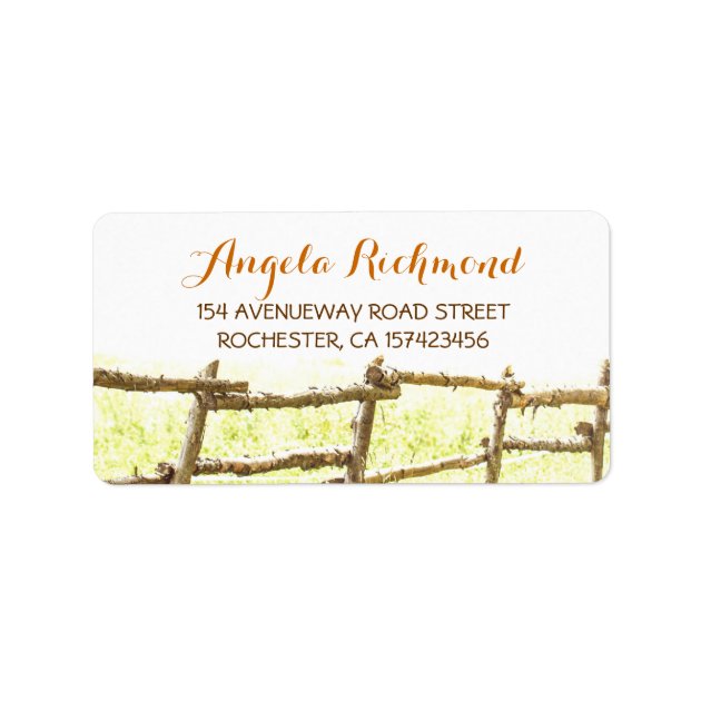 Rustic Country Wedding Address Labels