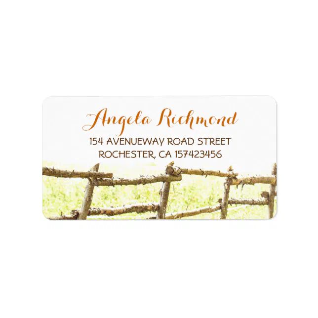 rustic country wedding address labels | Zazzle