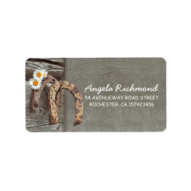 rustic country wedding address labels (Front)