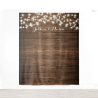 Rustic Country Wedding Backdrop Photo Booth Lights