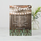 Rustic Country Wedding | Greenery Leaves Invitation (Standing Front)