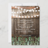 Rustic Country Wedding | Greenery Leaves Invitation (Front)
