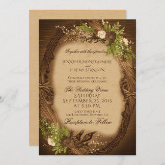 Rustic Country Wedding Invitation