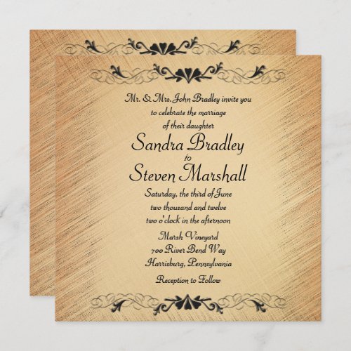 Rustic Country Wedding Invitation