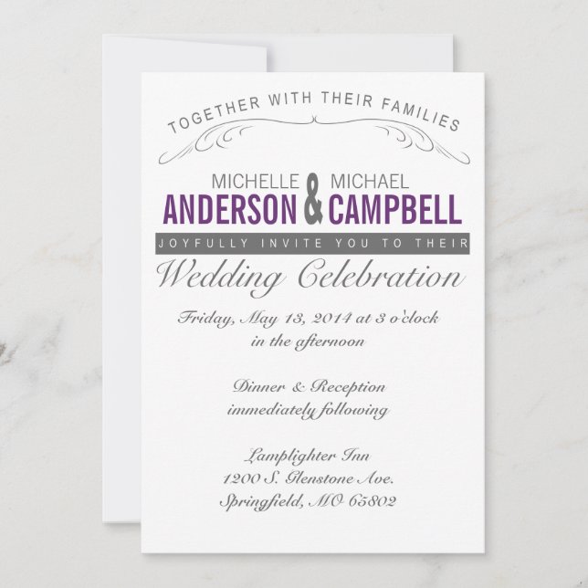 Rustic Country Wedding Invitation (Front)