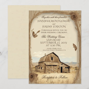 Rustic Country Wedding Invitation