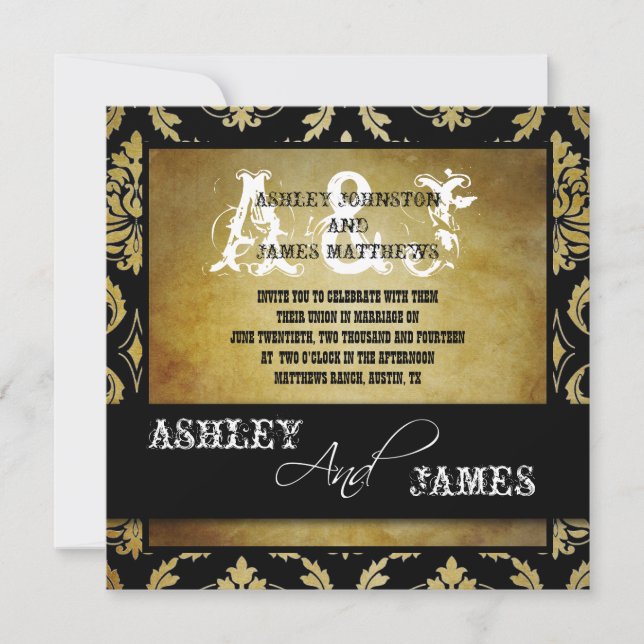 Rustic Country Wedding Invitation (Front)