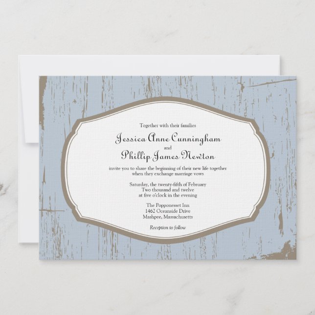 Rustic Country Wedding Invitation (Front)