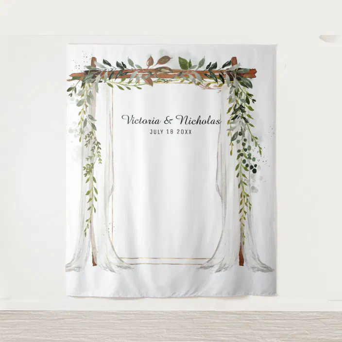 Rustic Country Wedding Photo Booth Backdrop Zazzle Com