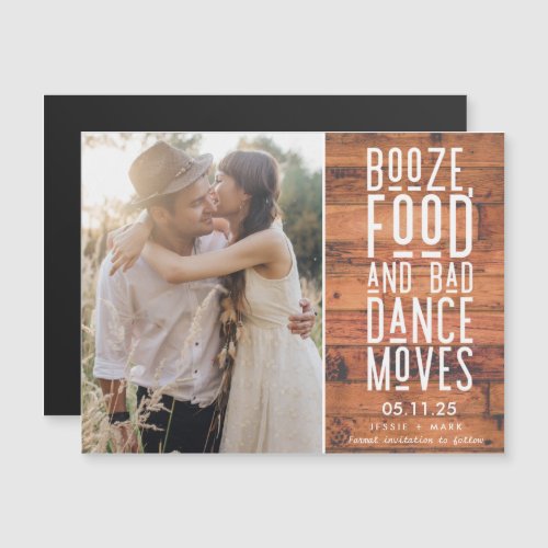 Rustic Country Wedding Photo Save the Date