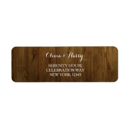Rustic Country Wedding Return Address Labels