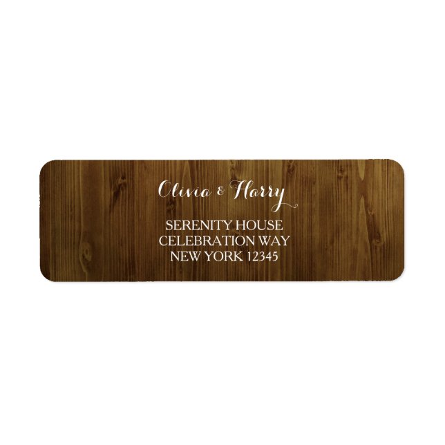 Rustic Country Wedding Return Address Labels (Front)