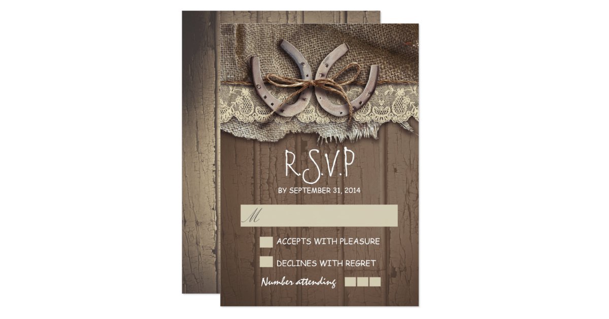 Rustic Wedding Invitations Announcements Zazzle Rustic Country Wedding Rsvp Cards